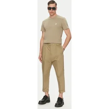 Dámské kalhoty AMI Paris Kalhoty z materiálu HTR121.CO0103 Khaki Oversize S