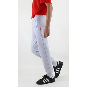 Pánské prodloužené tepláky světlý melír s manžetou velikost: L, délka: "36"