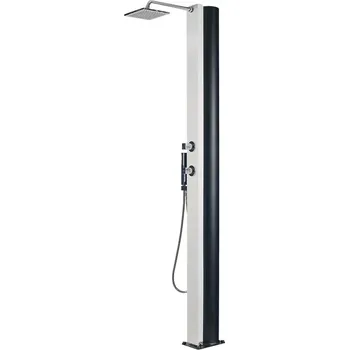 Zahradní sprcha Designová hliníková solární sprcha Royce BORA BÍLÝ DUB 40L, s ruční sprchou (315416)