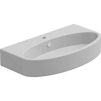 Umyvadlo Like 80BW keramické, dvoubarevné, 80x44 cm, LKLAVBW80BI000001