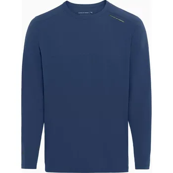 Pánské tričko PORSCHE DESIGN Active long-sleeved top Tričko funkční s dlouhým rukávem perská tmavá modrá (Funkční košile s dlouhým rukávem od Porsche Design se strečovou tkaninou a úpravou regulující vlhkost.)