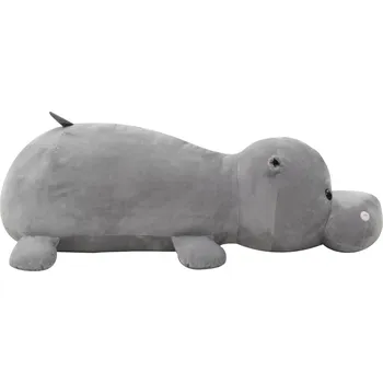 plyšák vidaXL Plyšový hroch k mazlení šedý [80245]