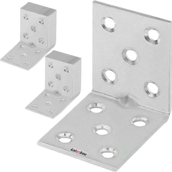 Úhloměr Úhelník s prolisem 50x50x40 mm pozinkovaný ocelový 50 ks spoje dřevo beton ocel