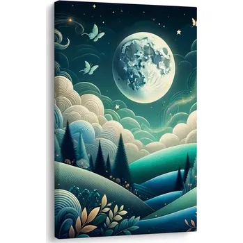 Obraz Dovido Obraz pohádková příroda při úplňku