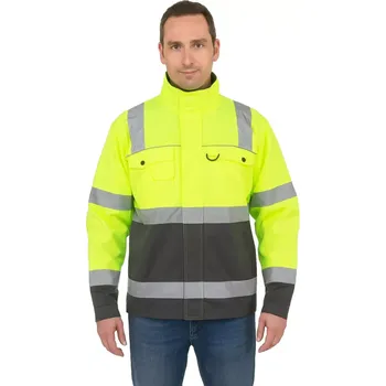 reflexní vesta Bunda pracovní COLYTON (vel.62) montérková, žluto-šedá