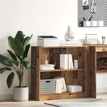 Nábytek vidaXL Knihovna 80 x 24 x 76 cm kompozitní dřevo [857834] Barva: Staré dřevo