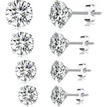 Elenys stříbrné peckové náušnice se zirkonem Clarity Průměr zirkonu: 7 mm