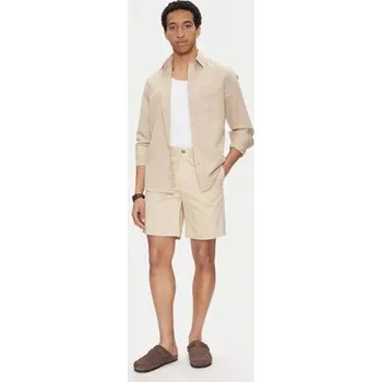 AMI Paris Šortky z materiálu HSO303.CO0103 Béžová Regular Fit S