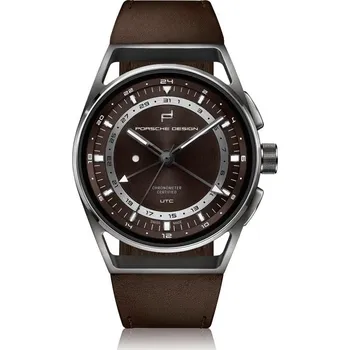 Hodinky Porsche Design 1919 GLOBETIMER UTC hnědá titanium brown