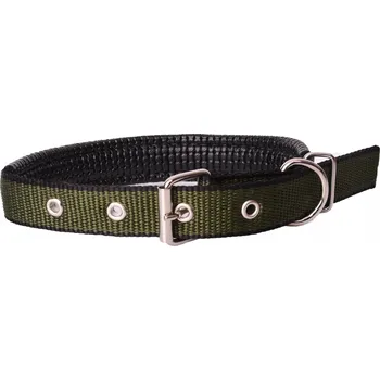 Obojek pro psa Pohodlný obojek pro psa, látkový, NASTAVITELNÝ, Komfortní | Khaki-černá L