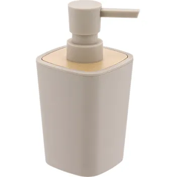 Mýdlenka Tendance Béžový dávkovač mýdla s bambusovými prvky CALMA, 380 ml