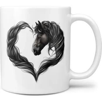 Hrnek 330 ml - Horse heart black