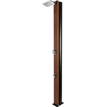 Zahradní sprcha Designová hliníková solární sprcha Royce NATUR TEAK 30L, s oplachem nohou (315419)