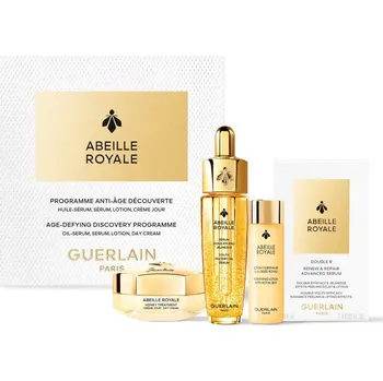 GUERLAIN Abeille Royale GUERLAIN Abeille Royale Youth Watery Oil Serum vyživující olejové sérum 15 ml + GUERLAIN Abeille Royale Fortifying Lotion pleťové tonikum s mateří kašičkou 15 ml + GUERLAIN Abeille Royale Double R Renew & Repair Advanced Serum omla