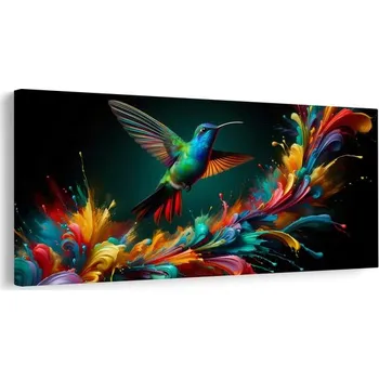 Obraz Dovido Obraz kolibřík a výbuch barev