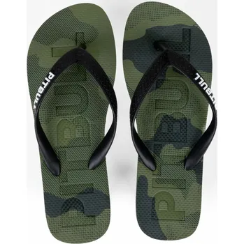 Pánské tričko PitBull West Coast Pit Bull West Coast - žabky PITBULL CAMO woodland camo Barva: Zelená, Vel: 43