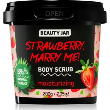 Tělový peeling Beauty Jar Strawberry, Marry Me! hydratační tělový peeling 200 g