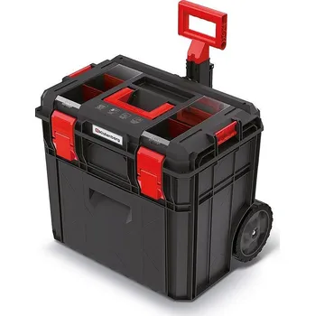 Kufr na nářadí s transp. kolečky a přihrádkou X BLOCK LOG černý 546x380x510mm