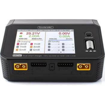 M6DAC 2x350W (ToolkitRC) - modelářská nabíječka