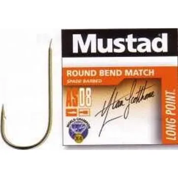 Rybářský háček Háčky Mustad Round Bend Match Spade Barbed 60200BLN - 10 ks velikost: 12