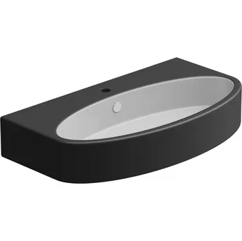 Umyvadlo Like 80BW keramické, dvoubarevné, 80x44 cm, LKLAVBW80BI000003