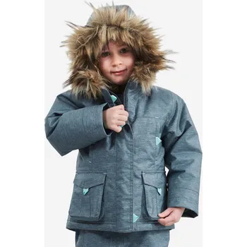 Chlapecká bunda QUECHUA Dětská turistická nepromokavá parka SH 500 Ultra-Warm 3 ROKY MODRÁ