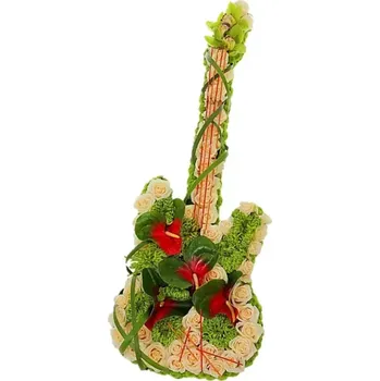 Smuteční dekorace Smuteční elektrická kytara luční varianta - rozvoz Praha