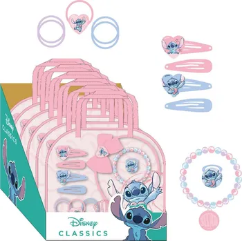 Doplněk pro panenku Cerdá Set doplňků do vlasů Stitch 12ks