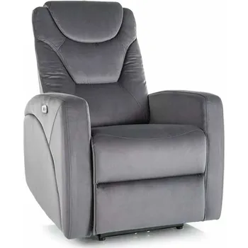 Křeslo Polohovací křeslo Kronos Velvet, šedá