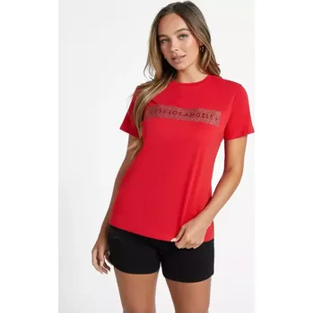 Dámské tričko GUESS dámské tričko Eco Ellie červené XL