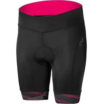 Sport Dámské cyklistické kraťasy ETAPE LIVIA, černá/růžová s vložkou, velikost M (protiskluzové silikonové zakončení nohavic Fit+TM)