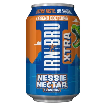 Limonáda Irn-Bru Xtra Nessie Nectar sycený nápoj bez cukru s mystery příchutí 330 ml