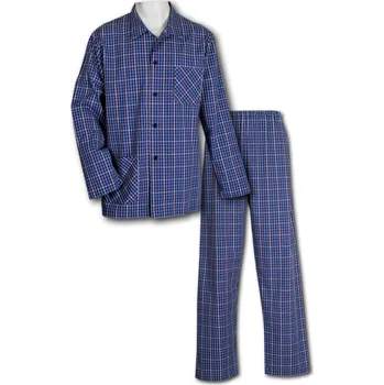 Pánské pyžamo LUIZ Pánské pyžamo na knoflíky -Popelín- Charles 332 Velikost: 68