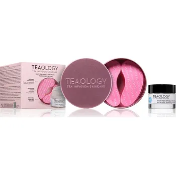 Péče o oční okolí Teaology AntiAging Eye Program - Teaology Face Mask Reusable Silicone Eye Patches silikonové polštářky pod oči 2 ks + Teaology Anti-Age White Tea Miracle Eye Cream oční krém pro korekci tmavých kruhů a vrásek 15 ml