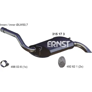 Tlumič výfuku Zadní tlumič výfuku ERNST 315173