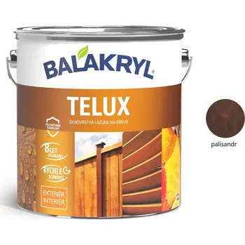 barva a nátěr na dřevo BALAKRYL TELUX silnovrstvá lazura na dřevo 2.5 kg Palisandr