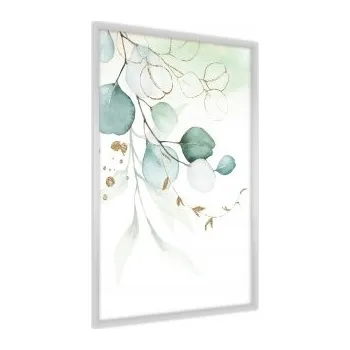 Obraz Zarámovaný Plakát s eukalyptovou Větvička , hliníkový rám