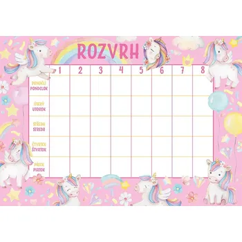 Majjam Rozvrh hodin - Jednorožci