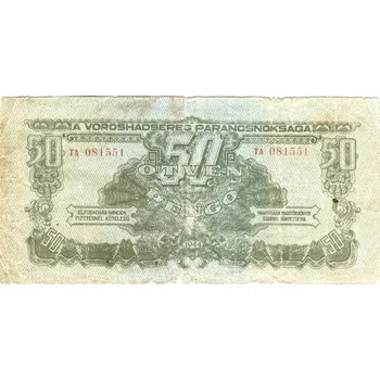 MAĎARSKO. 50 pengö 1944. Série TA.