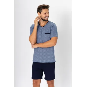 Pánské pyžamo JAKS Pánské pyžamo světle modré Carl Velikost: 4XL