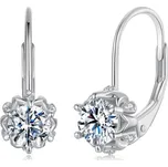 Elenys náušnice Rosira – pozlacené stříbrné s moissanitem 18K bílé zlato