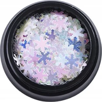 HOLO SNĚHOVÉ VLOČKY OZDOBY NA NECHTY NEHTY #3 Manikúra