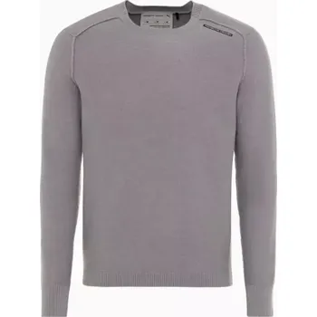 Pánský svetr PORSCHE DESIGN Wool Crew Neck Sweater Svetr ke krku z merina s logem šedá (Stylový svetr z vysoce kvalitní merino vlny.)