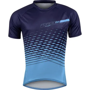 cyklistický dres Force MTB Angle s krátkým rukávem modrý