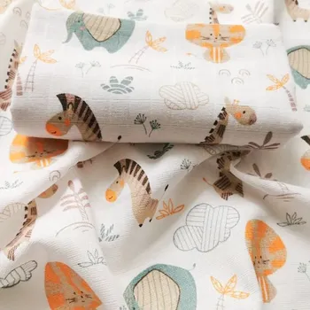 PREM Bavlněná plena 90x100 cm, tisk - africká zvířátka