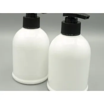 Dávkovač mýdla 300ml bílá lahvička + černá pumpička C 2ks