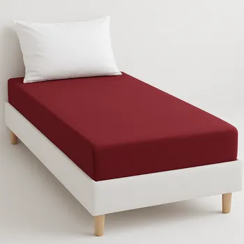 Prostěradlo BF-JERSEY prostěradlo 90x200cm EXCLUSIVE- bordó