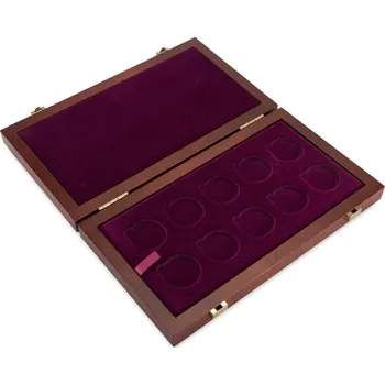 Dřevěná krabička pro 10 mincí o váze 1/2 Oz