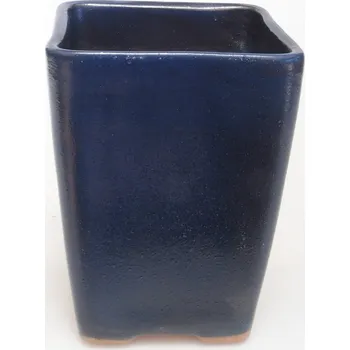 Květináč Keramická bonsai miska 8,5 x 8,5 x 11 cm modrá