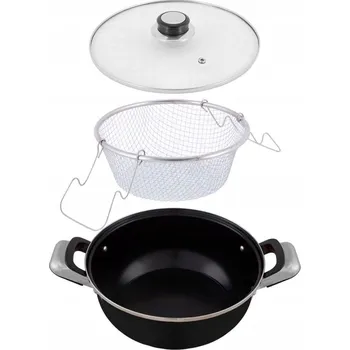 Hrnec HRNEC S KOŠÍKEM NA SMAŽENÍ HRANOLKŮ 4.0 L 24 cm